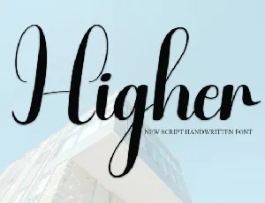 Higher Script font