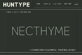 Necthyme font