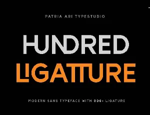 Hundred Ligatture font