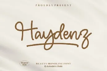 Haydenz font