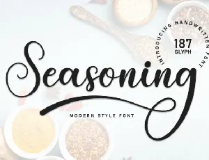 Seasoning Calligraphy font