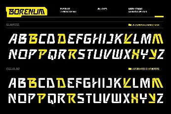 Borenum Demo font