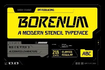 Borenum Demo font