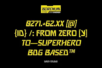 Borenum Demo font