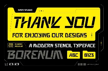 Borenum Demo font