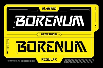 Borenum Demo font