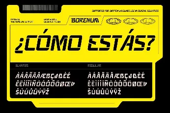 Borenum Demo font