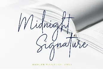 Midnight Signature font