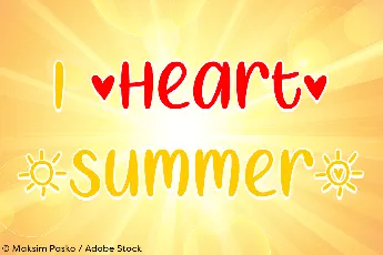 I Heart Summer font