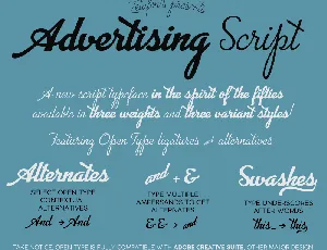 Advertising Script font