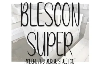 Blescon Super Display font