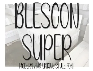 Blescon Super Display font