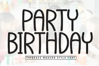 Party Birthday Display font