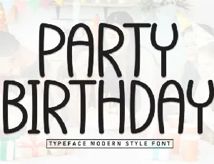 Party Birthday Display font