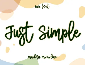 Just Simple - personal use font