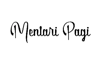 Mentari Pagi Demo font