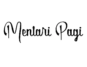 Mentari Pagi Demo font