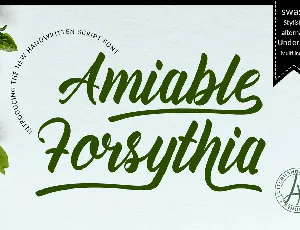 Amiable Forsythia Free font