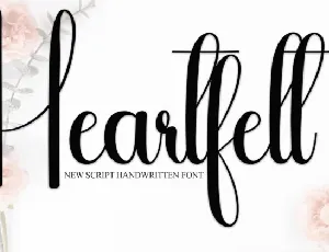 Heartfelt Script font