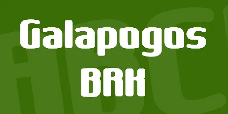 Galapogos BRK font