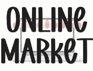 Online Market Display font