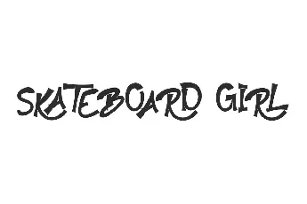 Skateboard Girl font