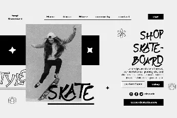 Skateboard Girl font