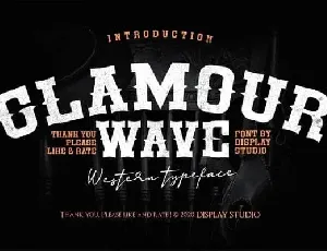 Glamour Wave Display font
