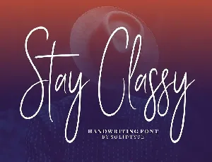 Stay Classy Script font