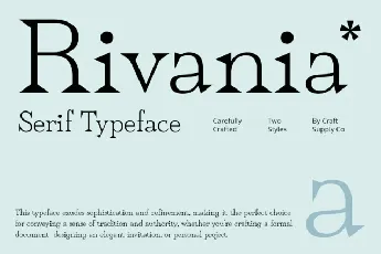 Rivania font