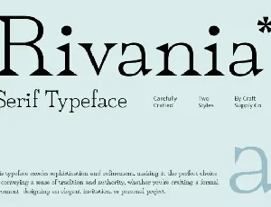 Rivania font