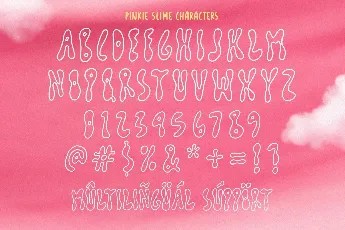 Pinkie Slime font