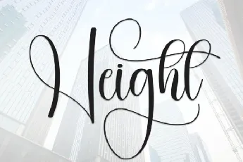 Height Calligraphy font