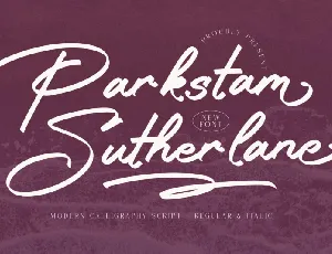 Parkstam Sutherlane font