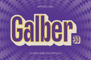 Galber 3D font