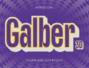 Galber 3D font