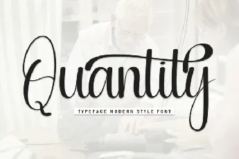 Quantity Script font