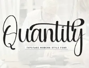 Quantity Script font