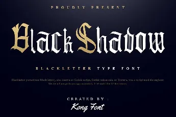 Black Shadow font