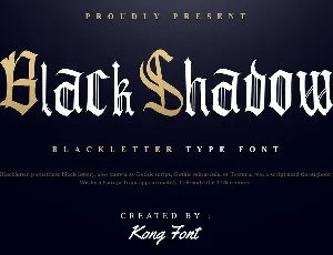 Black Shadow font