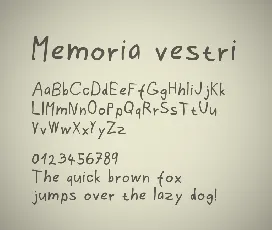 Memoria vestri font