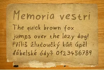 Memoria vestri font