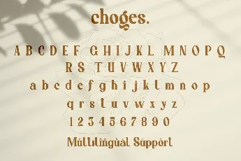 Choges font