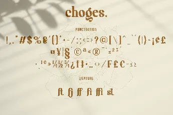 Choges font