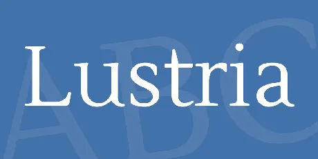 Lustria font