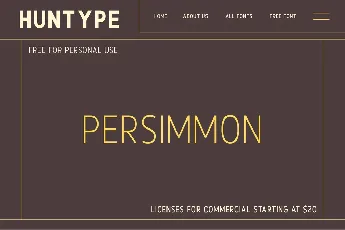 Persimmon font