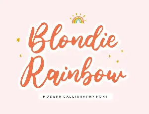 Blondie Rainbow font