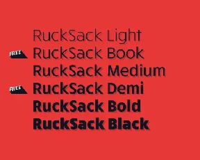 Rucksack Typefamily font