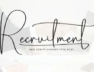 Recruitment Script font