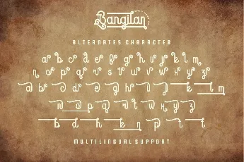 Bangilan font